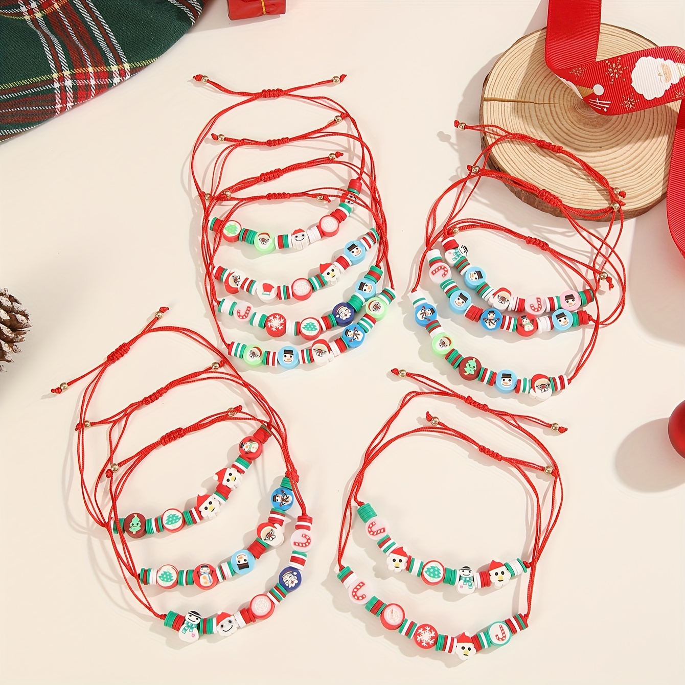 DIY Colorful Beaded Bracelet Set Christmas Bracelet Beads For