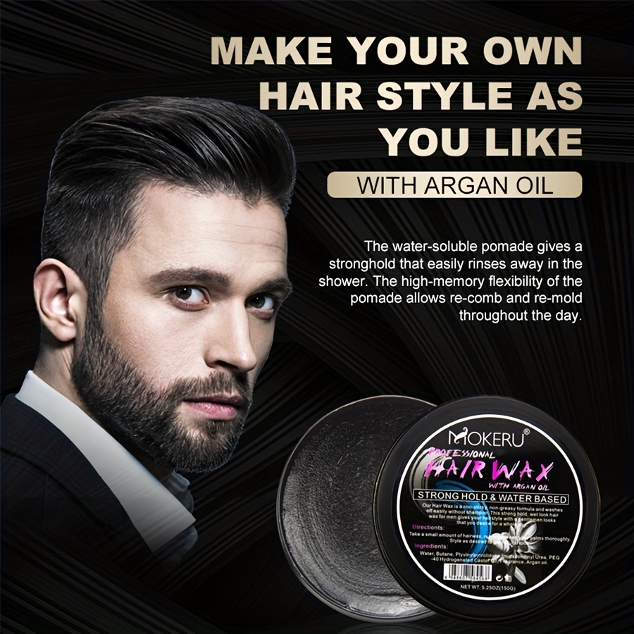Strong Hold Argan Hair Wax for Edge Control and Styling