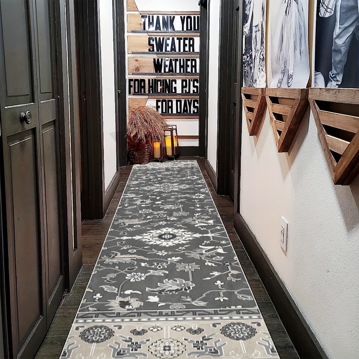 Alfombra moderna para pasillo, alfombras extralargas para pasillo, con  respaldo, antideslizante, lavable, para pasillos, pasillos, escaleras de