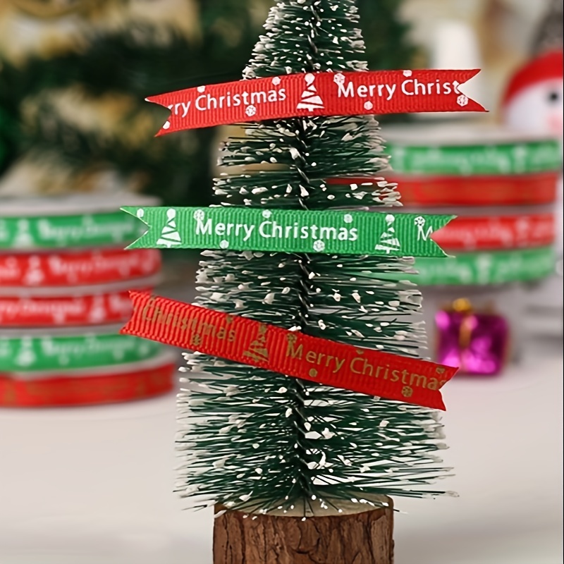 5 Yards Christmas Wired Ribbon, Red And Lime Green Christmas