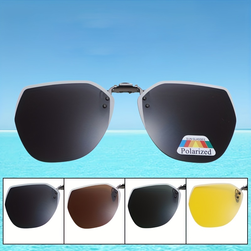Fashion Laser Edge Clip Sunglasses Myopia Polarized Glasses Clip