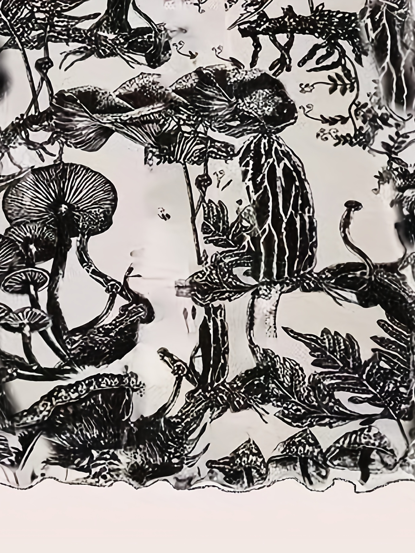I can't get over how beautiful these linocut prints of mushrooms