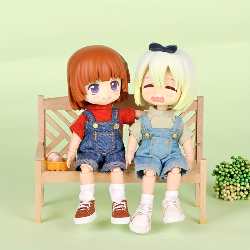 1/12 BJD Doll Short-sleeved Overalls Suit excluding Dolls/Shoes
