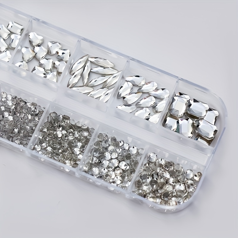 12 Rejillas Diamantes De Imitación Transparentes De Cristal - Temu