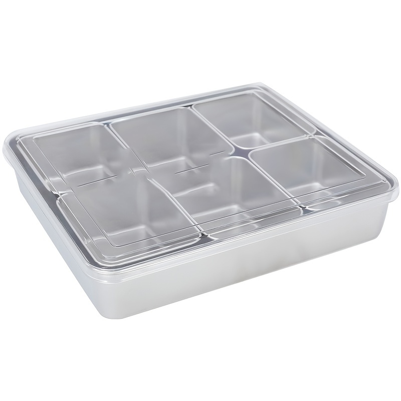 4/6/8 Compartment Japanese YAKUMI PAN Kitchen Storage Boxes Stainless Steel  Seasoning Container with Lid