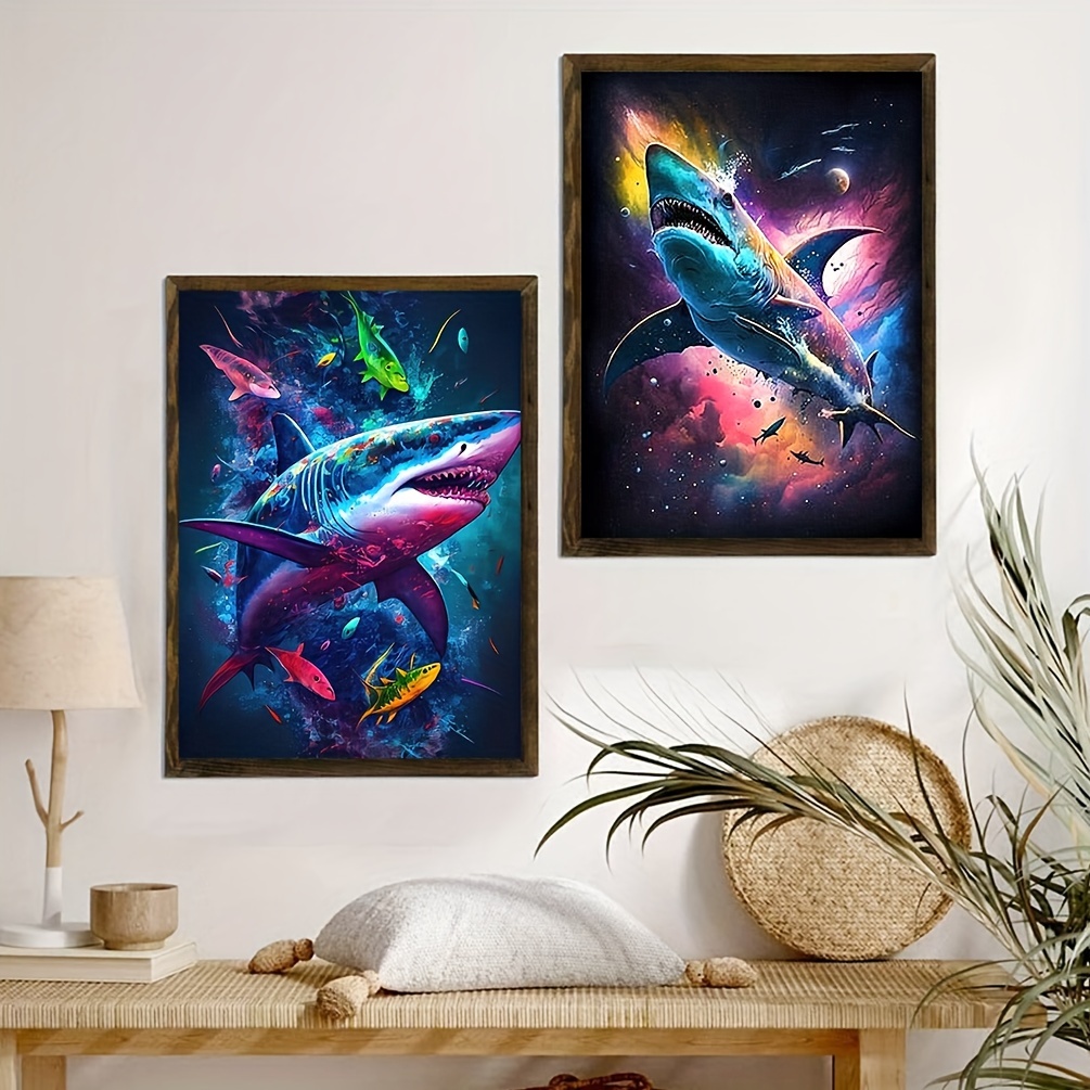 5D DIY Diamond Painting,Paint by Diamonds for Adults, Killer Whale Diamond  Painting Paint with Diamonds Round for Gift,Gem Art Craft Home Wall Decor