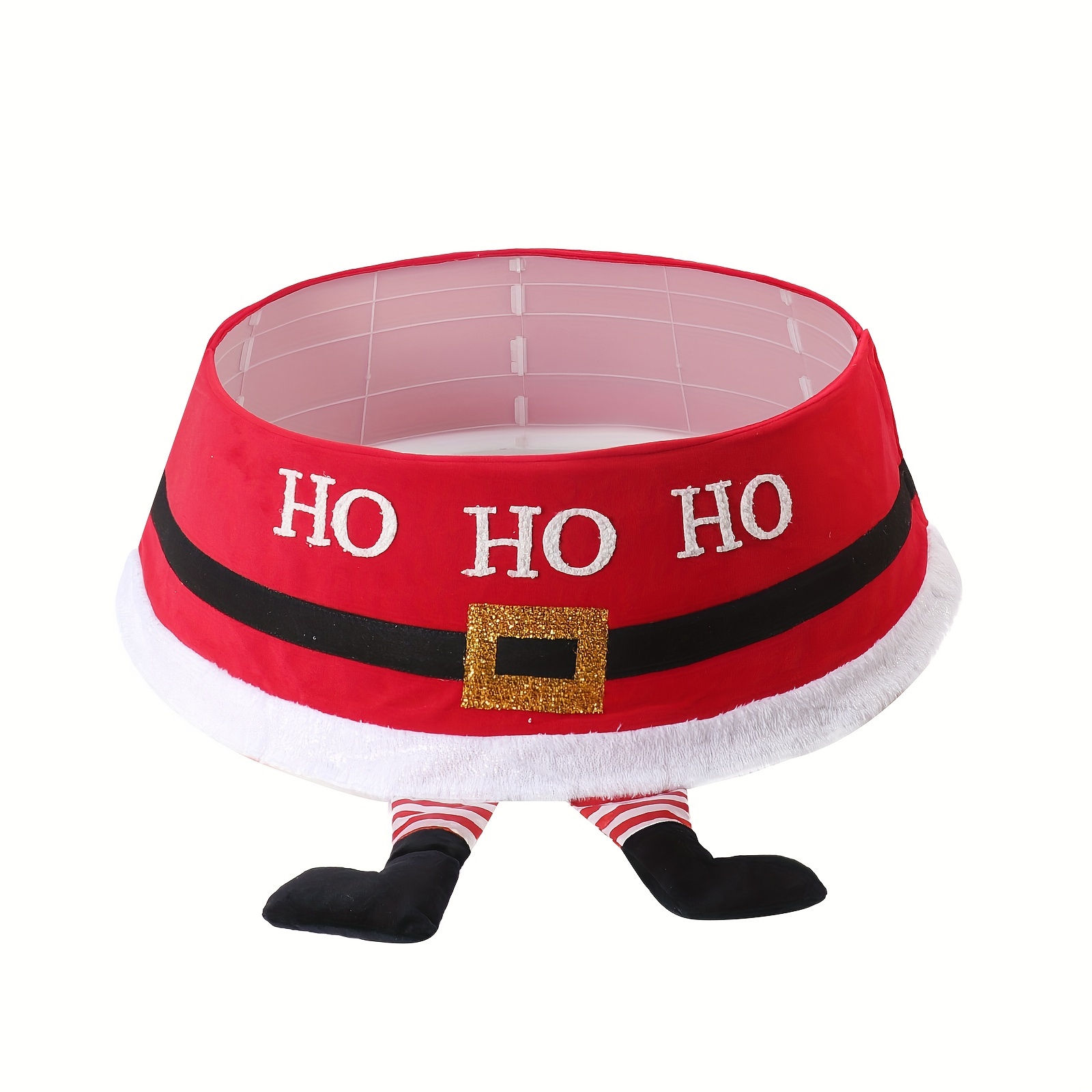 1pc santa leg christmas tree decoration festive tree collar and apron bottom decor for holiday home decor and room decor details 0