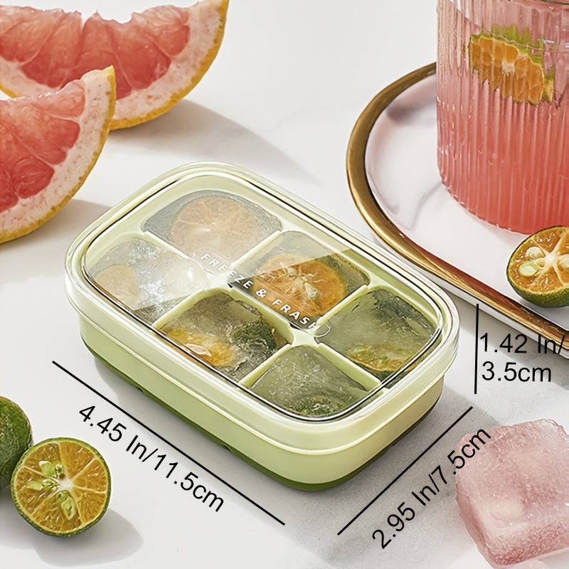 1pc 3pcs Silicone Ice Cube Mould 6 Grids Home Ice Maker Squares PP Material