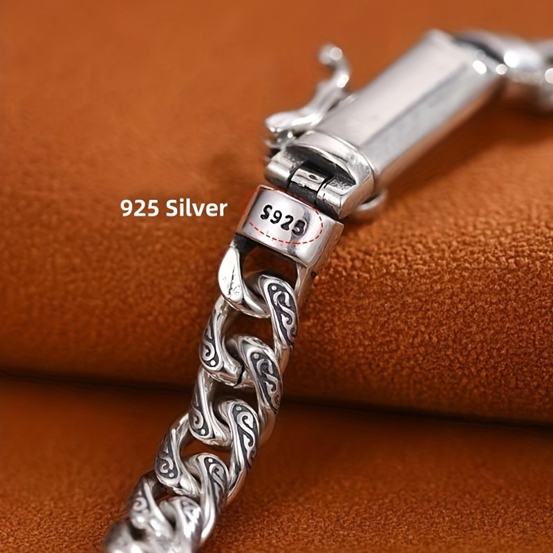 

S925 Silvery Bracelet - Hip-hop ,