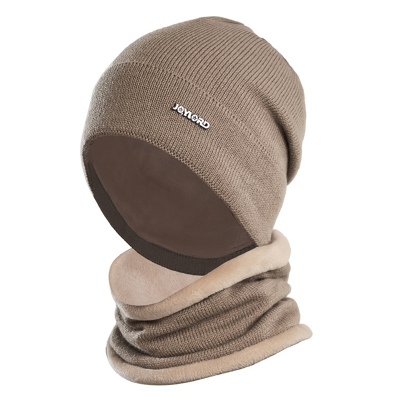 Unisex Velvet Wool Beanies - Winter Caps Chocolate Brown