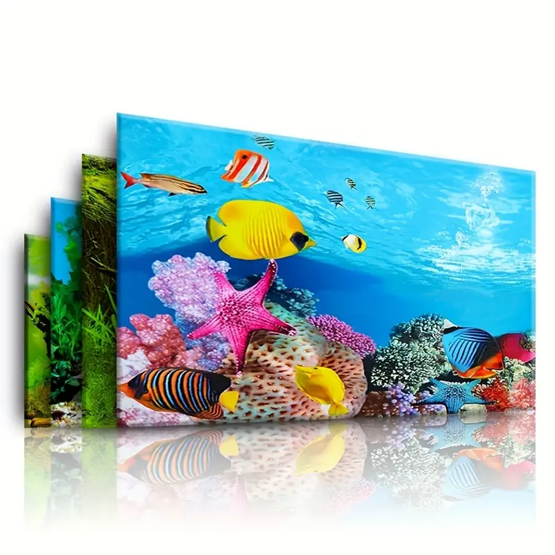 Aquarium Fish Tank Background Decoration Sticker Poster Ocean