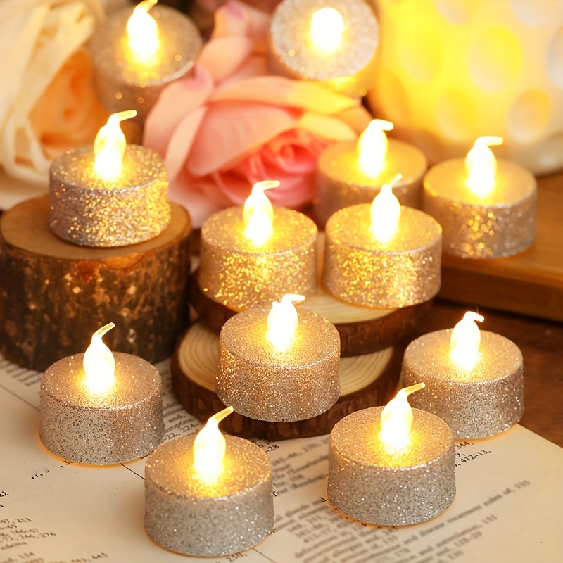  Vela LED de 12 o 24 piezas de velas decorativas con control  remoto, velas votivas sin llama, funciona con pilas, pequeñas velas LED de  plástico para cumpleaños, fiesta de vacaciones (color 
