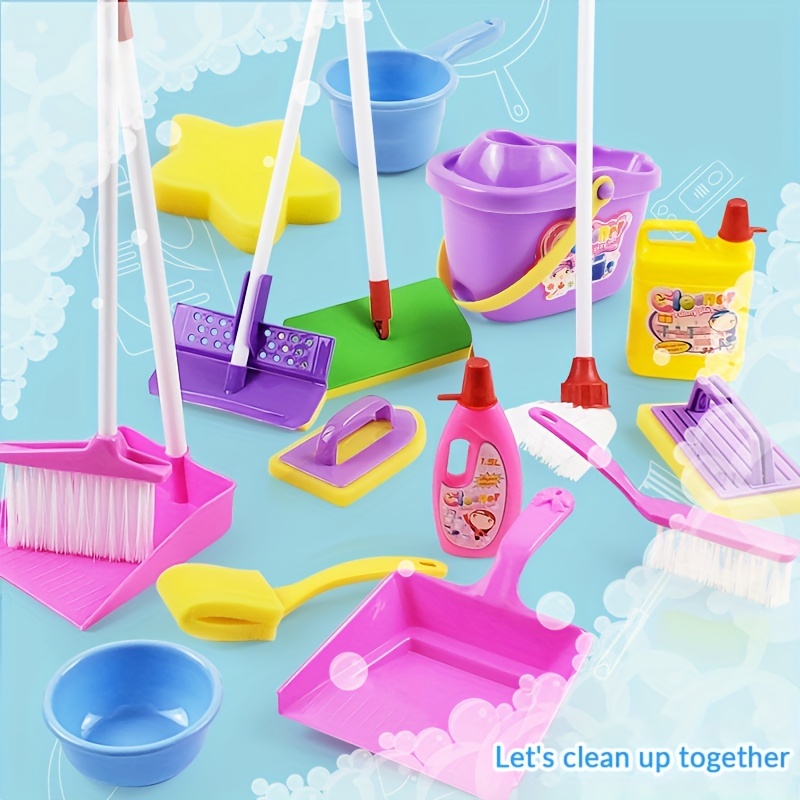 Children's Play House Cleaning Cart Toys Simulation Sweeping - Temu