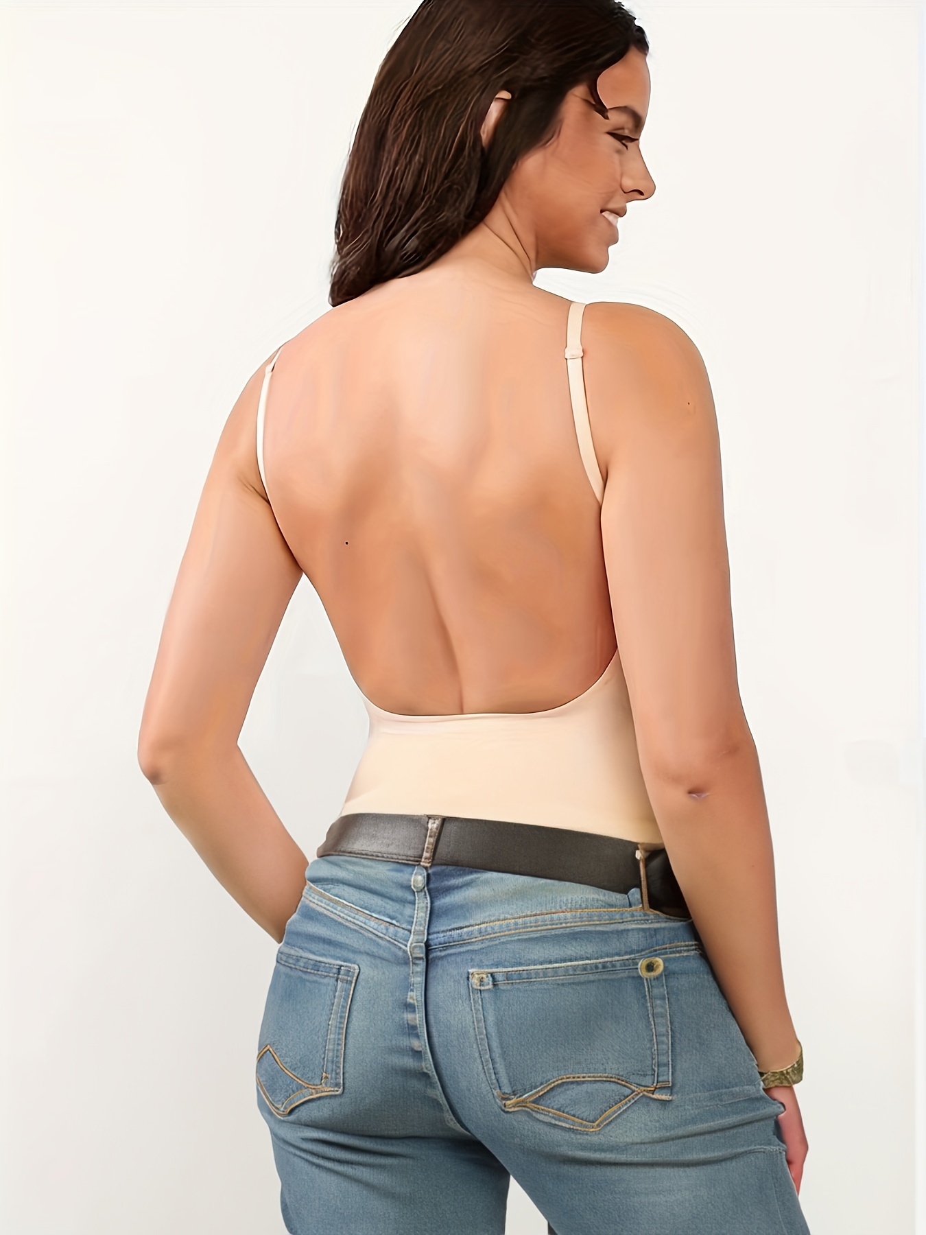 Shapewear Bodysuit for Women Tummy Control Thong Body Shaper Backless  Bodysuit