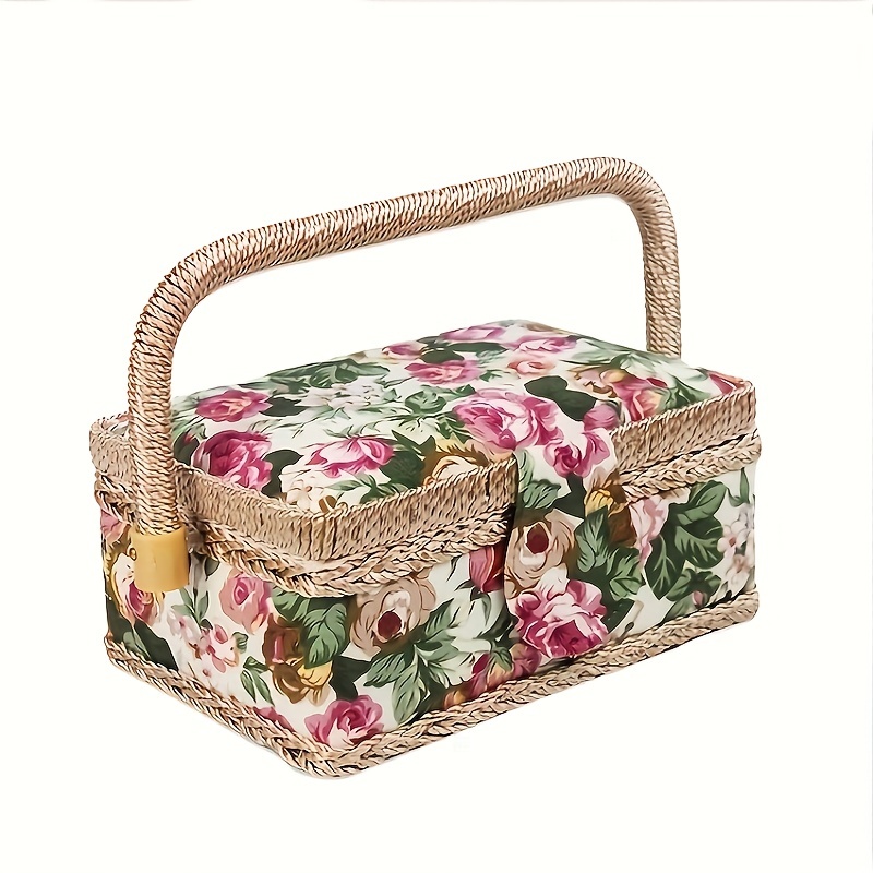 Vintage Sewing Kit Complete European Style Antique Embroidery,wooden Sewing  Basket With Sewing Kit Accessories Vintage Style Organize Box 