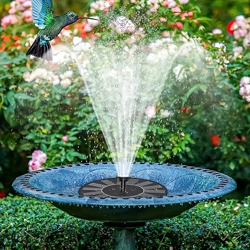 Bain D'Oiseaux Solaire Fontaine pour D'Oiseau Mangeoire Bronze Jardin Bol  D'Eau