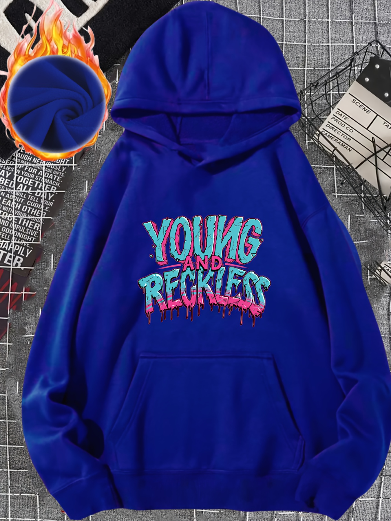 Young and reckless blue on sale hoodie