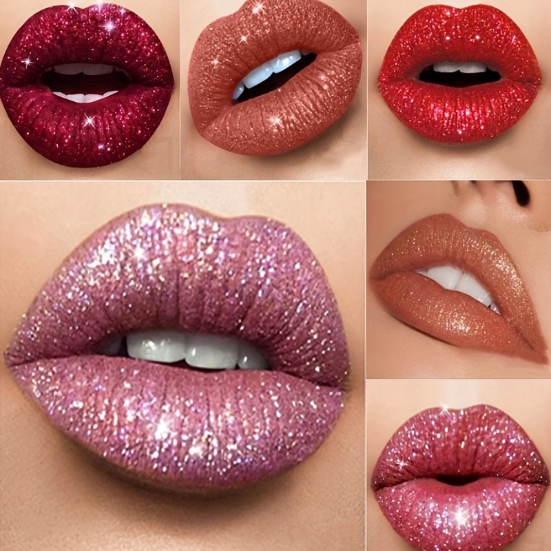 Batons Líquidos Glitter Diamond Matte Long Lasting Velvet Lip Gloss À Prova  D Água Metálico Brilho Batom Beleza Maquiagem Para Mulheres E Meninas -  Beleza E Saúde - Temu Portugal