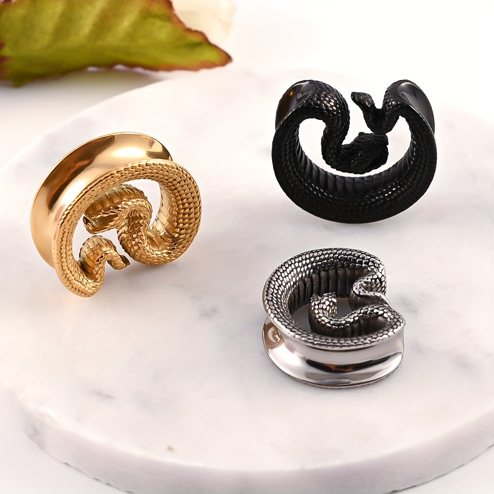 Snake Shaped Saddle Ear Expanders for Body Piercing