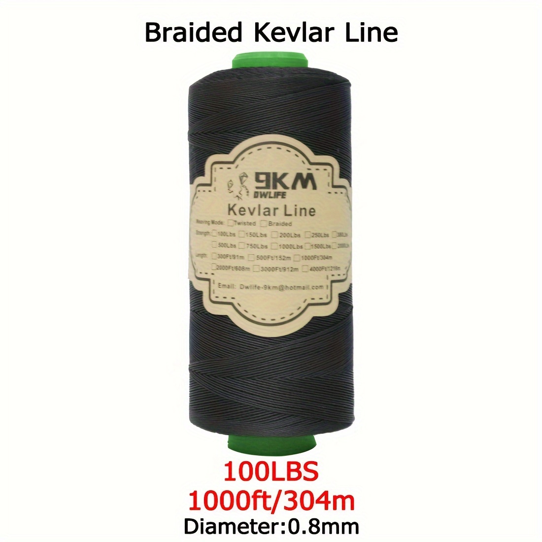 9km Braided Kevlar Line Black 50 1500 Lbs Fishing Assist - Temu Canada