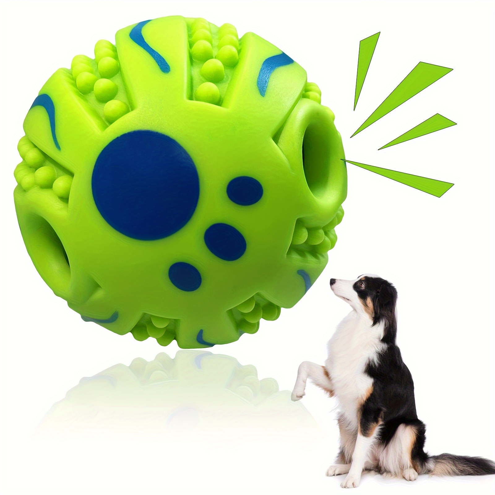 

Wobble Giggle Ball For Dogs, Interactive Pet Toy, Funny Giggle Sounds Teeth Cleaning Toy, For Playing/training/herding, For Medium Large Dogs