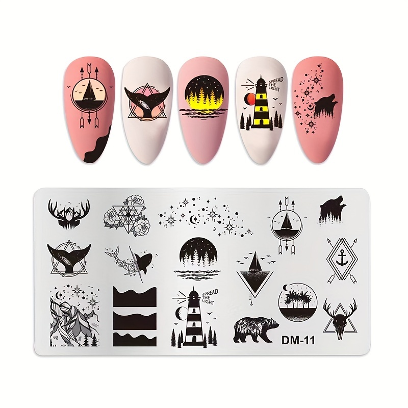 Create Gorgeous Nail Art Stainless Steel Nail Stamping - Temu