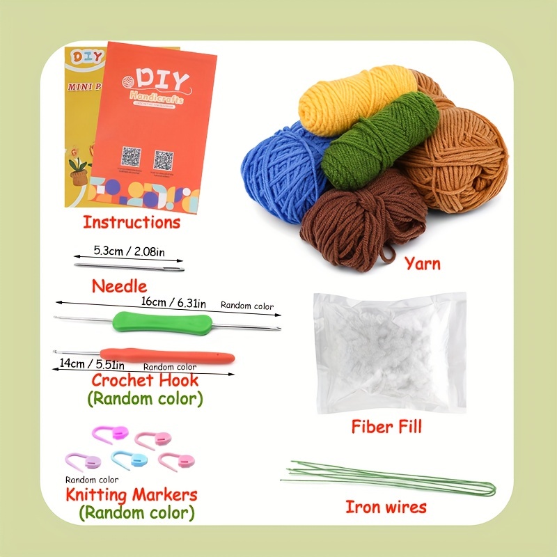 5pcs/set Colorful Flower Pattern Jumbo Crochet Hooks