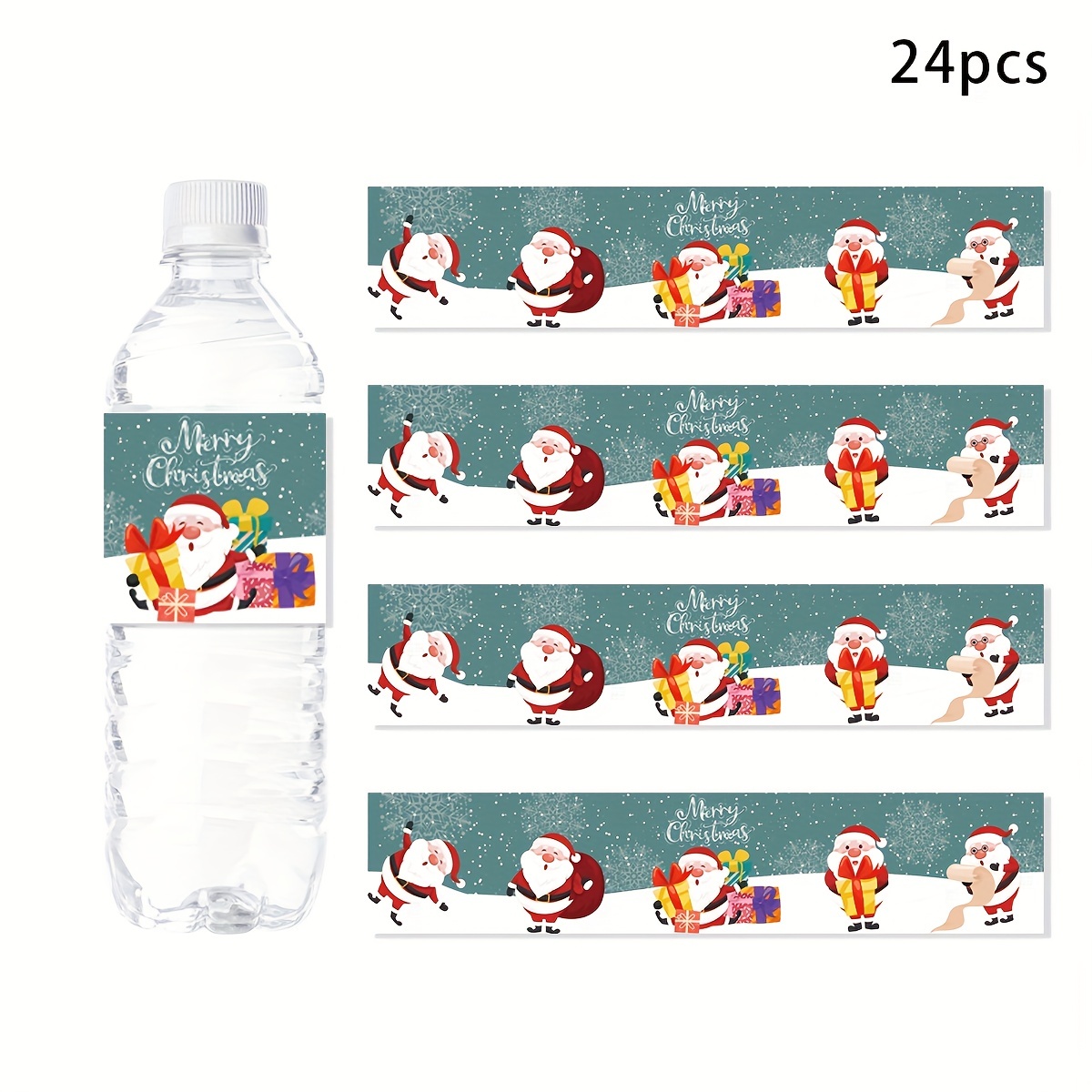 Christmas Themed Bottle Label Stickers Christmas Decorative - Temu