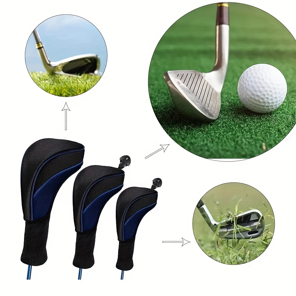 Golf Woods Hybrid HeadCovers, For Driver Fairway Putter Clubs Iron