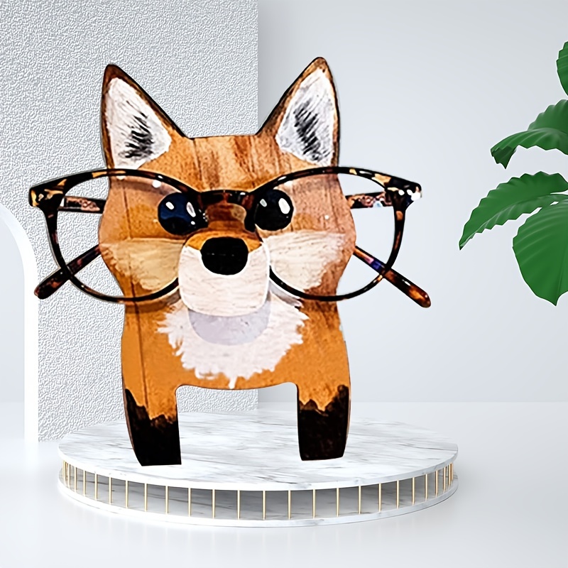 1pc Tier Brillenhalter Aus Holz, Cartoon Hund Brillenständer