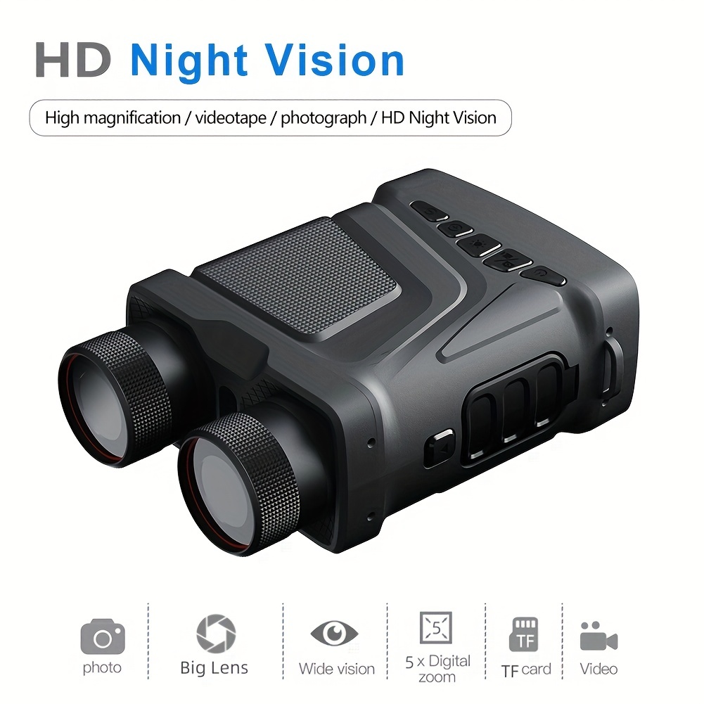 Prismaticos Vision Nocturna, Binoculares, Distancia de visión de 300m