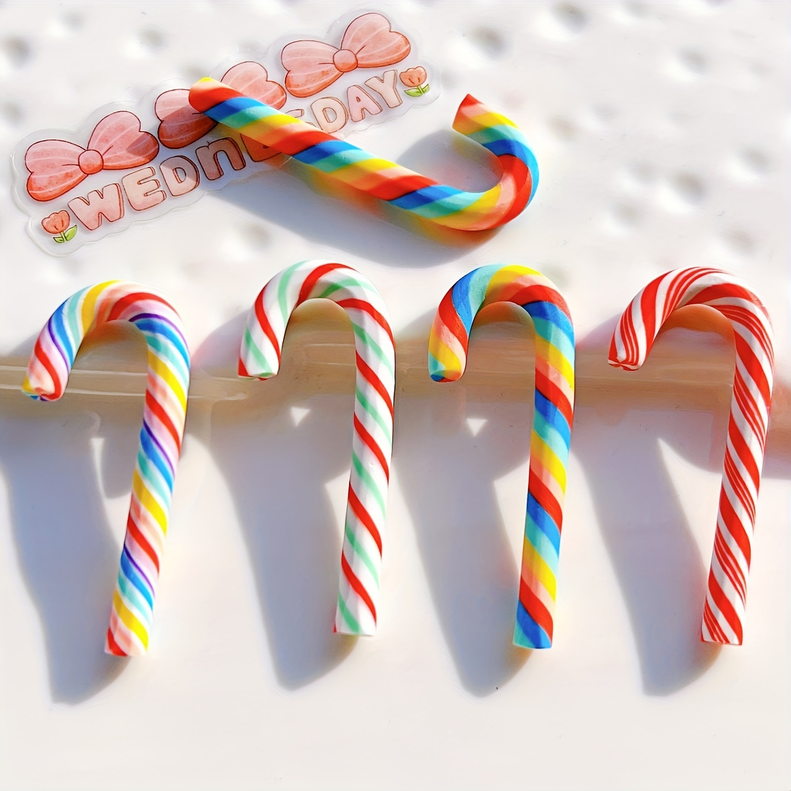 32Pcs 16 Styles Candy Charms Bulk Candy Cane Charm Christmas