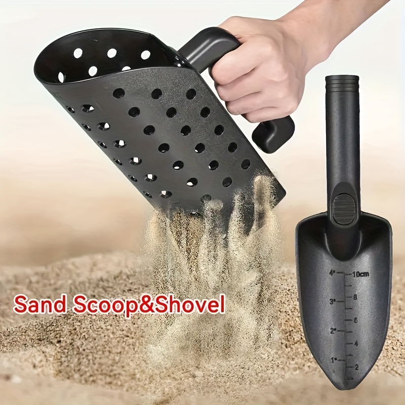 Sand Fleas Rake, Stainless Steel Sand Sifter, Detachable 47 Inches Long  Handle, Collapsible Shark Tooth Sifter for Beach,Sand Crab Catcher with  Foldable Pail . : : Home & Kitchen