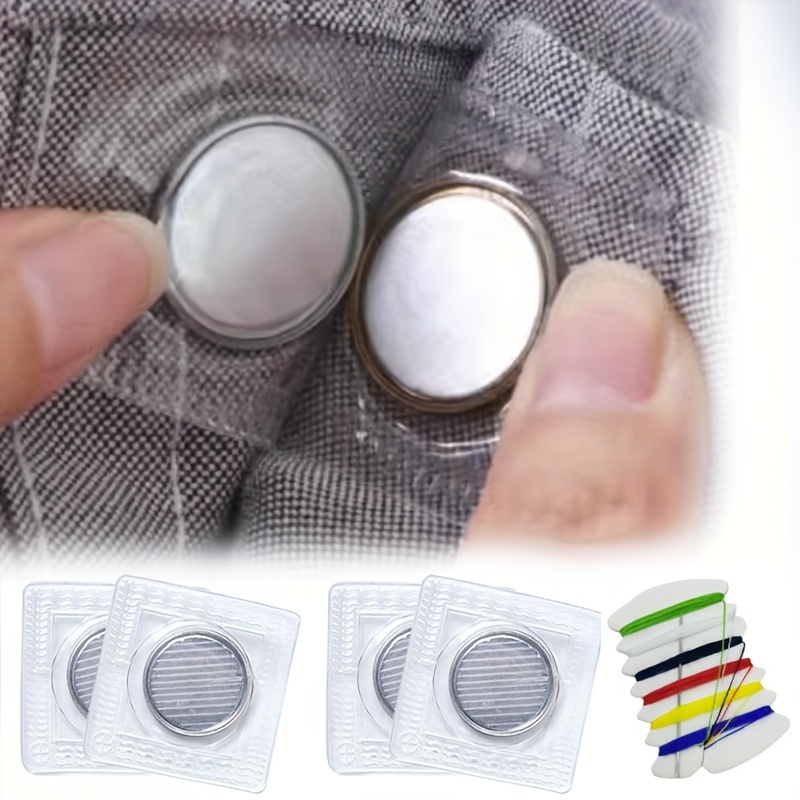 

10sets Magnetic Snap Buttons, 0.63in/0.79in Magnet Invisible Buckle Accessories For Curtain, Clothes, Handbags & Scrapbooking