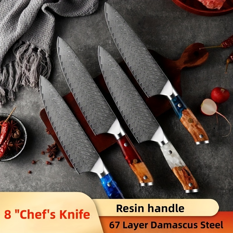  Juego de cuchillos de chef profesional, multifunción, para el  hogar, cocina, corte de corte, 8 unidades : Hogar y Cocina
