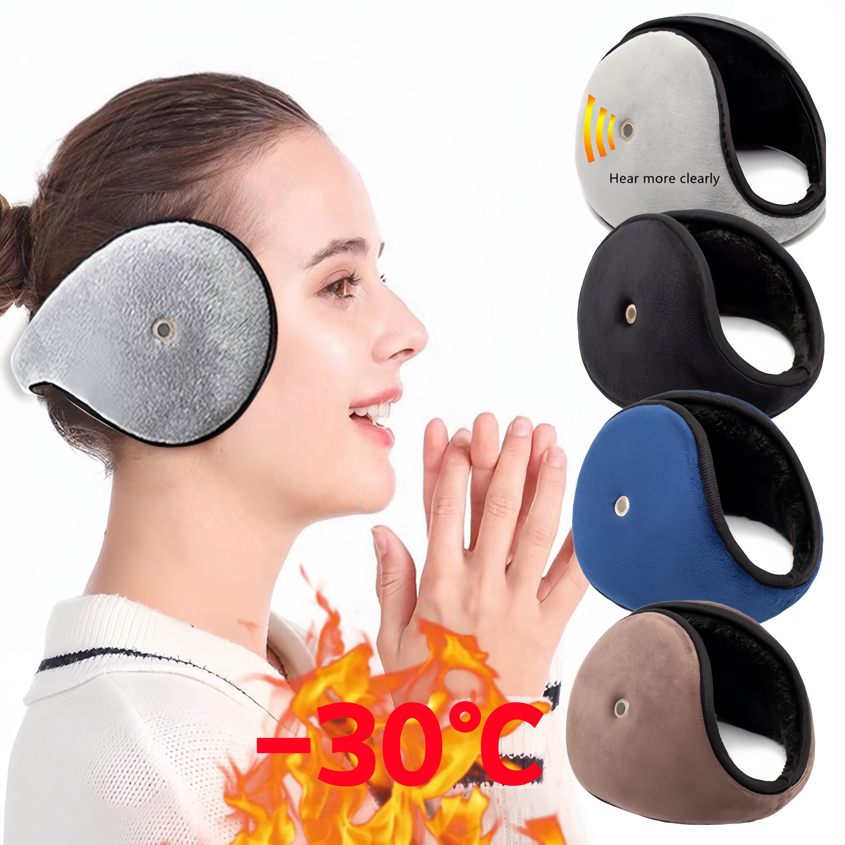 Unisex Winter Earmuffs Women Men Ear Warm Plush Comfortable - Temu