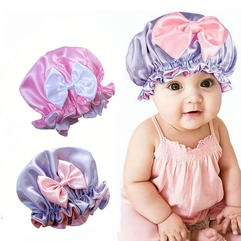 Bonnet de nuit en satin enfant Licorne