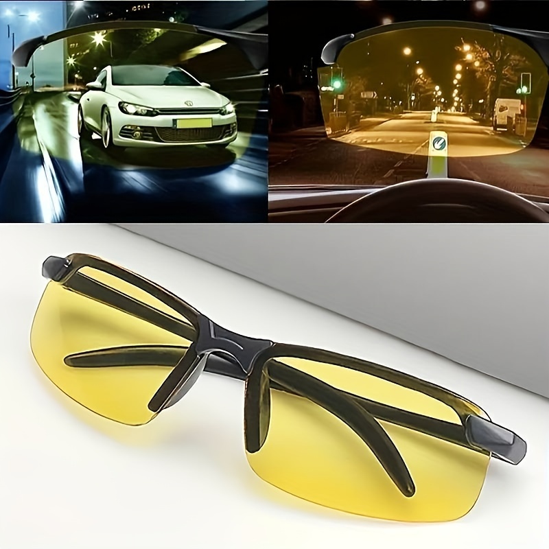 2 3pcs Trendy Night Vision Driving Sunglasses For Men Women Sports