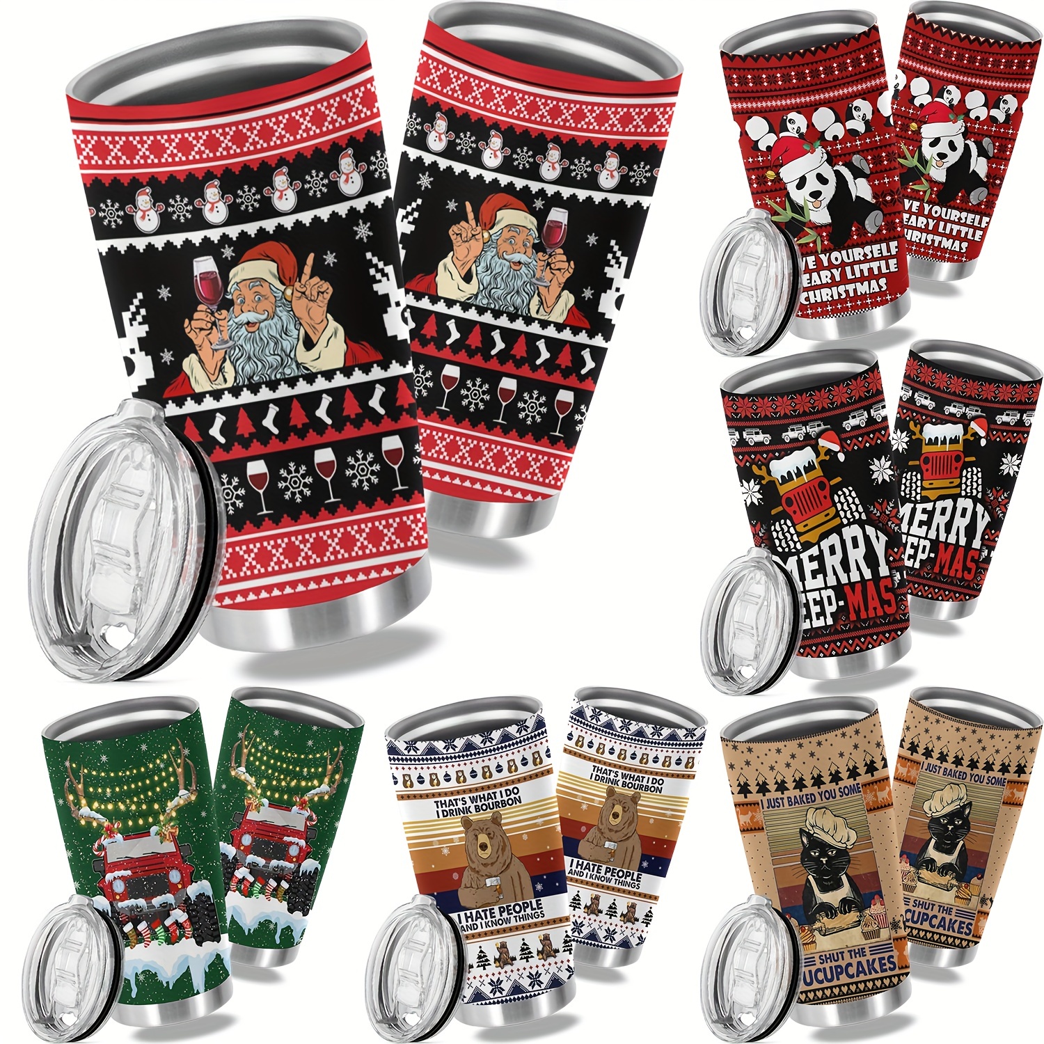 Christmas Cup Stainless Steel Tumbler Christmas Gifts Funny - Temu