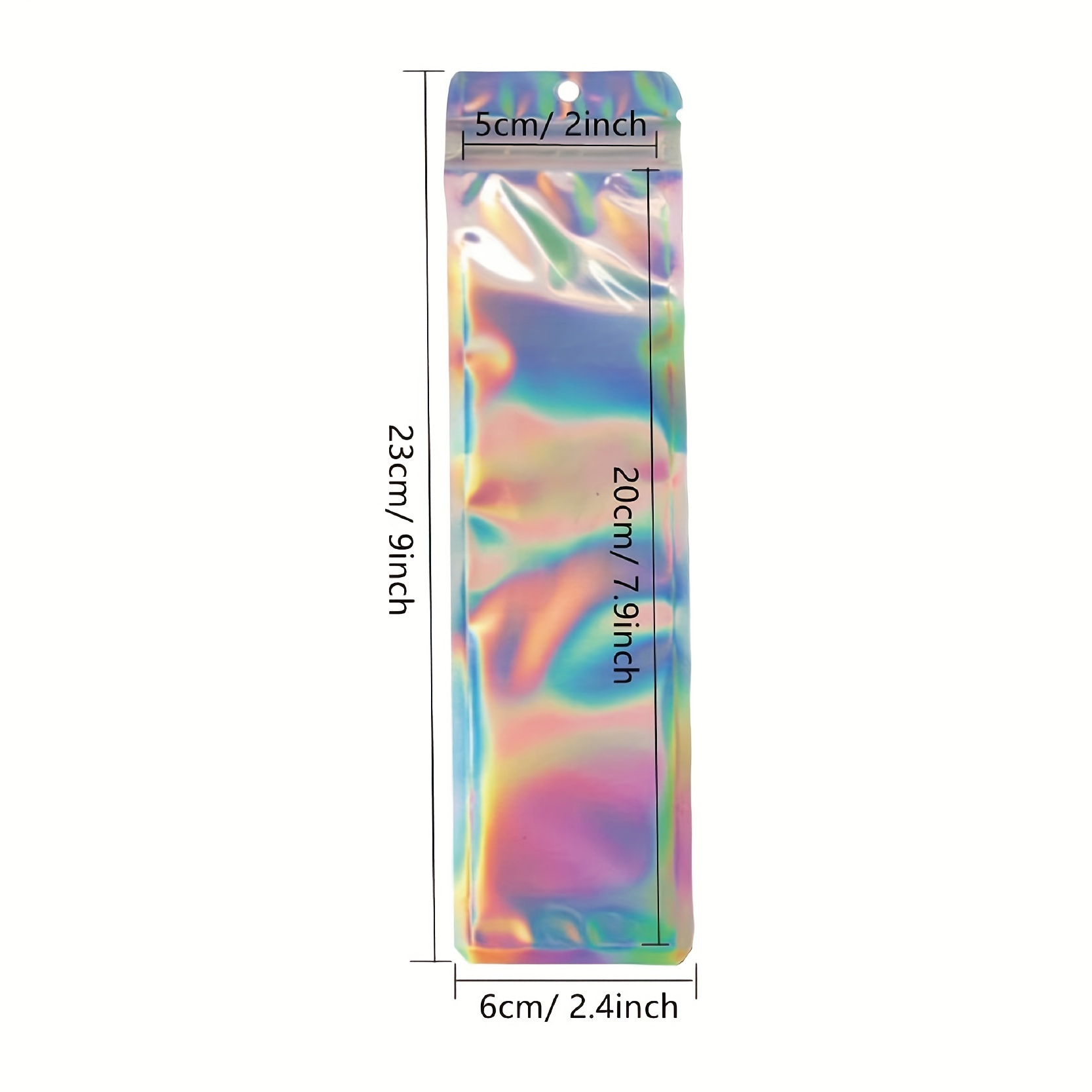 25pcs/set 9inch*2.4inch Laser Rainbow Transparent Self-sealing