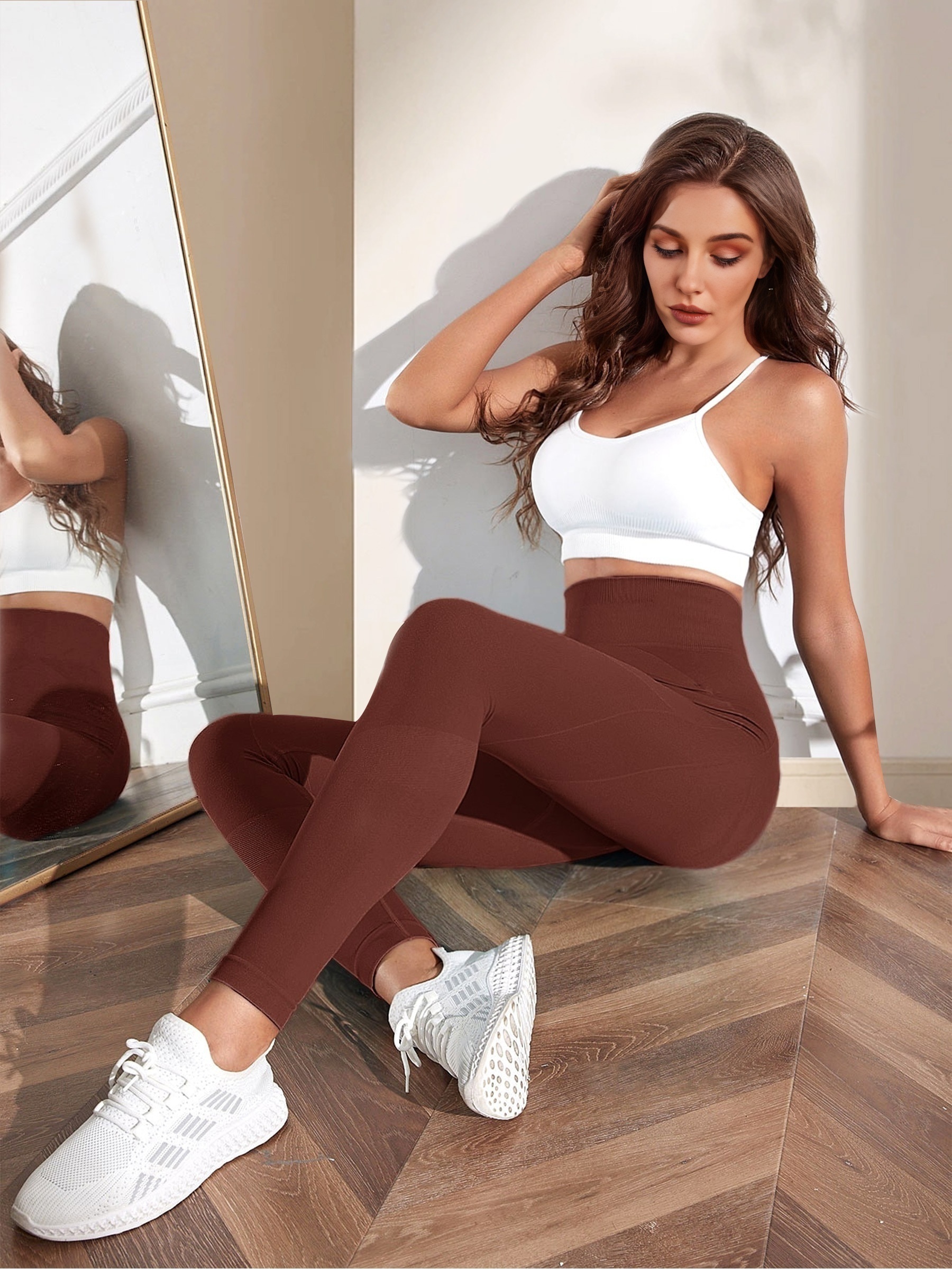 Brown Yoga Pants - Temu