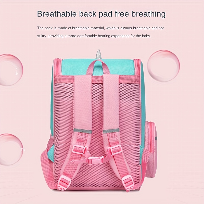 Unicorn Pattern Children's Backpack with Reflective Strip