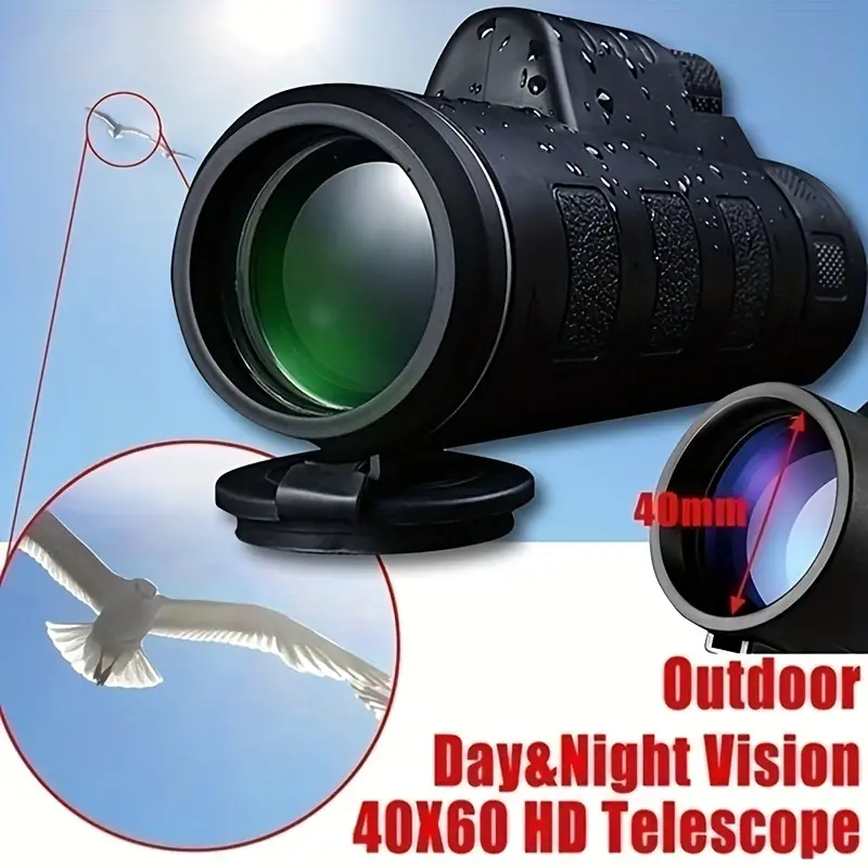 1pc monocular telescope dual focusing adjustment low light night binocular spotting scope hunting watching outdoor tools 2 6 1inch details 4