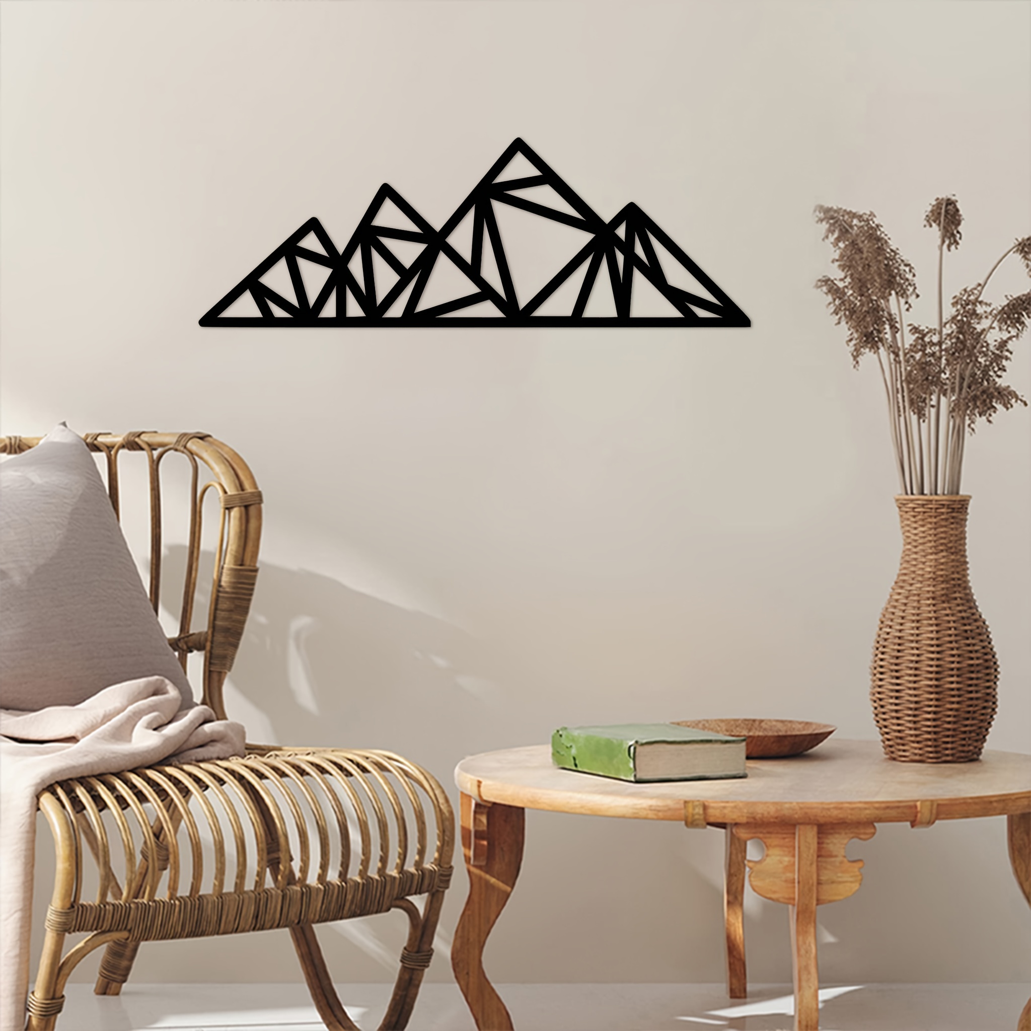 1pc Mountain Metal Wall Decor, Sculpture Black Metal Wall Art, Dining Room  Wall Hanging, Living Room Bedroom Cafe Bar Office Hanging Decor