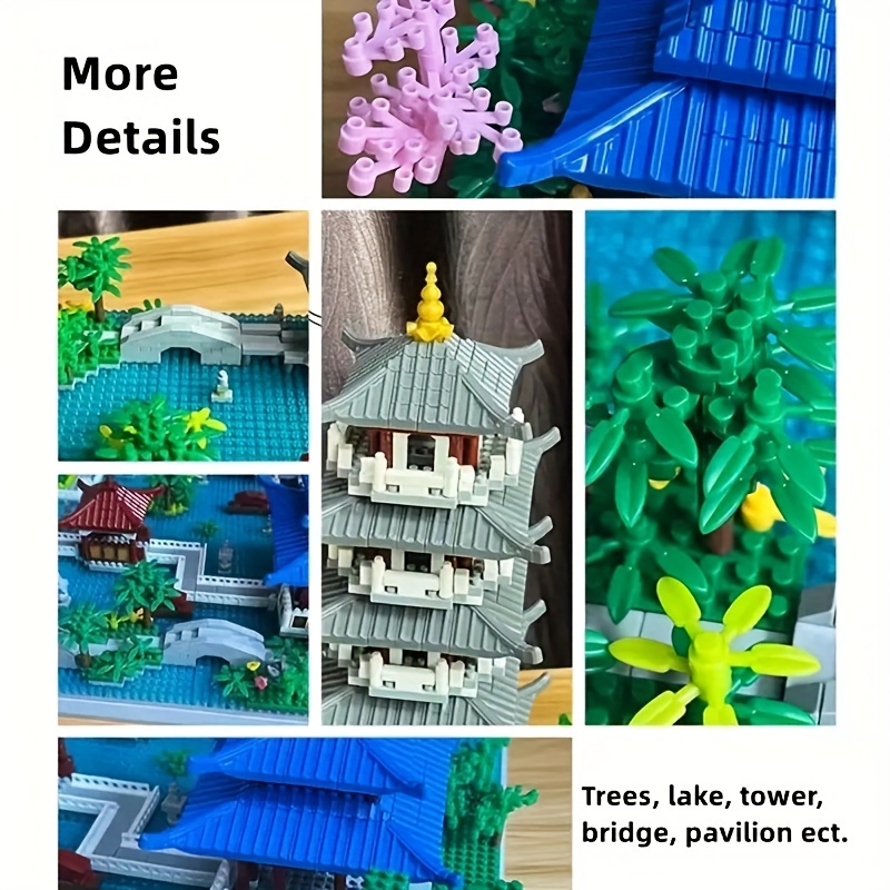 4000pcs West Lake Garden Architectural Model Assembly Huge High