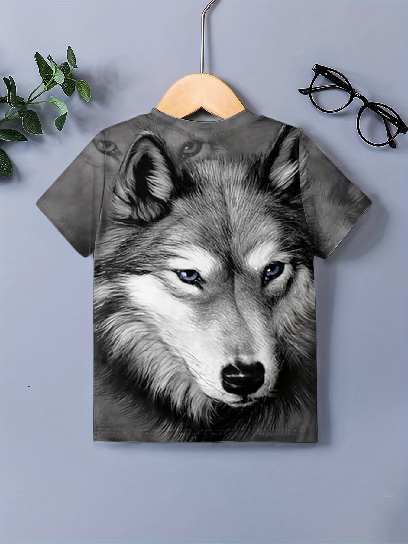 Wolf grafisch T shirt voor jongens casual licht stretch Temu Belgium