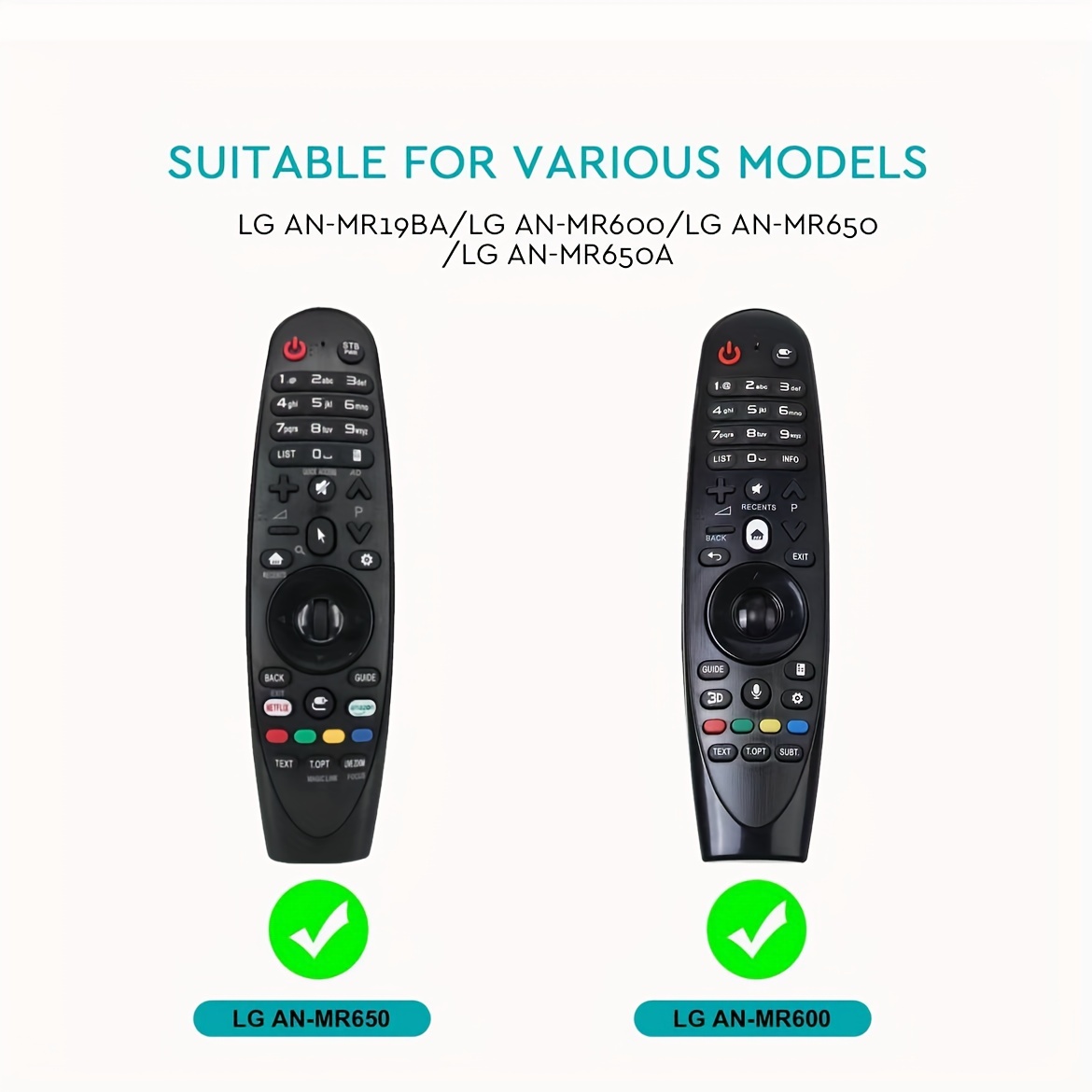 Funda protectora de silicona suave para mando a distancia, Compatible con LG  Smart TV AN-MR650A600 20GA 19BA – Los mejores productos en la tienda online  Joom Geek