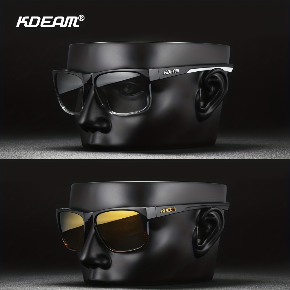 KDEAM-gafas de sol polarizadas para hombre, lentes de sol polarizadas con  lente de espejo de recubrimiento Real, con …