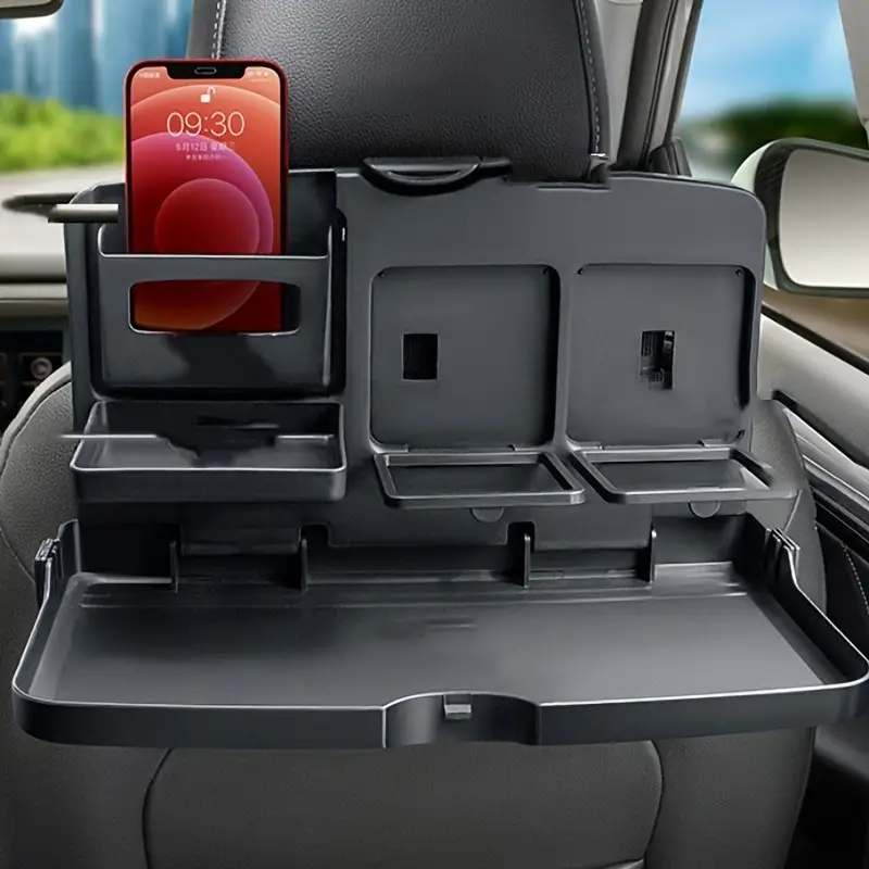 Cup Holder Tray For Car, Adjustable Car Tray Table, Car Tray For Eating  With Phone Slot And Swivel Arm, Car Food Table For Most Cup Holders, Road  Tr