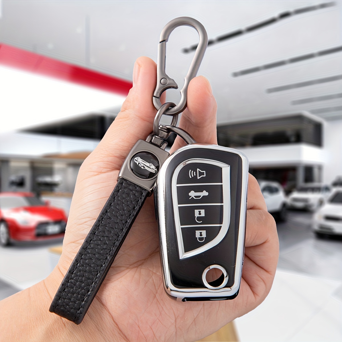 Étui à clés de voiture pour porte-clés de voiture avec logo